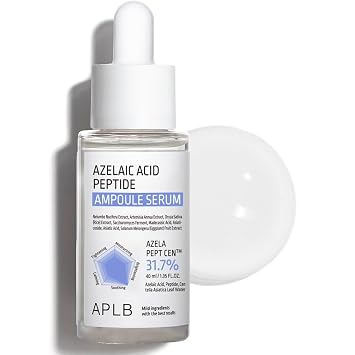 APLB Suero de ampolla de péptido de ácido azelaico | AZELA PEPT CEN™ 31.7% 1.35 FL.OZ/Korean Skincare, Cuidado del acné, Mejora la elasticidad de la piel, Piel sensible, revitaliza para suavidad y