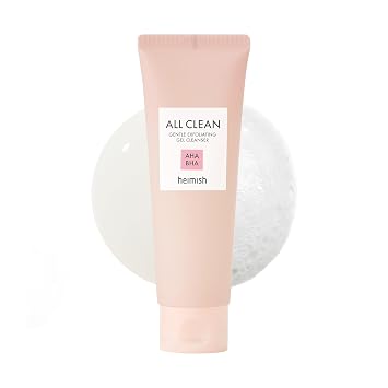 HEIMISH All Clean Limpiador de gel exfoliante suave, exfoliante suave, limpieza profunda, minimización de poros, limpiador facial hidratante para pieles sensibles con AHA BHA, niacinamida, pH 5.5, 4.3