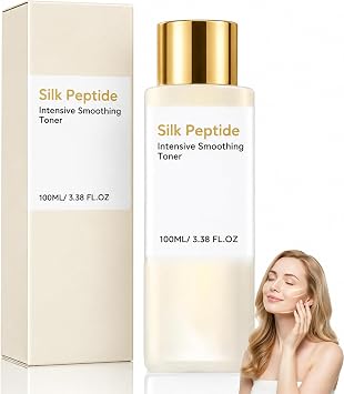 Tónico EGF de péptido de seda, tóner facial hidratante y suavizante con fibroina hidrolizada, oligopéptido-1 y glicerina, piel de aspecto suave, tónico diario suave para 3.38 onzas líquidas