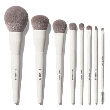 Morphe Best of Blends - Juego de 8 brochas de maquillaje, brochas de maquillaje para rostro y ojos para base, corrector, polvo, rubor, sombra de ojos y cejas, kit de brochas profesionales (8 unidades)