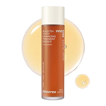 innisfree Black Tea Youth Essence | Tratamiento coreano antienvejecimiento con niacinamida y ácido hialurónico para brindar luminosidad, piel firme, hidratación y apoyo de barrera