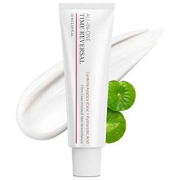 Time Reverse Cream for Face Moisturizer 1.69 Fl Oz: cuidado de la piel coreano, barrera de reparación de cica suave y calma las arrugas, reafirmante con colágeno y ácido hialurónico