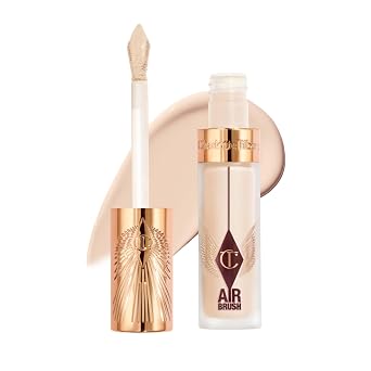Charlotte Tilbury AIRbrush Corrector de desenfoque impecable – Corrector para ojeras, manchas y más – Hidratante, cobertura completa con un acabado mate natural