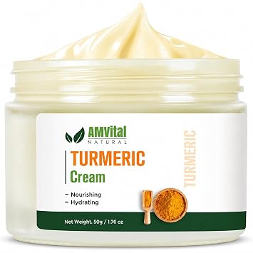 AMVital Crema facial de cúrcuma, hidratante facial ligero