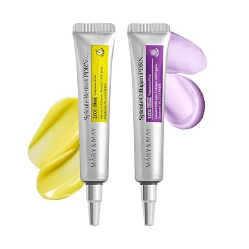Mary&May Spicule Duo Set: Crema PDRN de colágeno y retinol | Cuidado de los poros reafirmante antienvejecimiento | Cuidado de la piel coreano | 2x15g