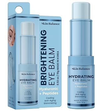 Bálsamo para ojos Ultra Shimmer con ácido hialurónico y péptidos, reduce la hinchazón, las ojeras y las líneas finas, hidratante, antienvejecimiento, cuidado de la piel coreano, vegano, belleza limpia, 0.52 onzas líquidas