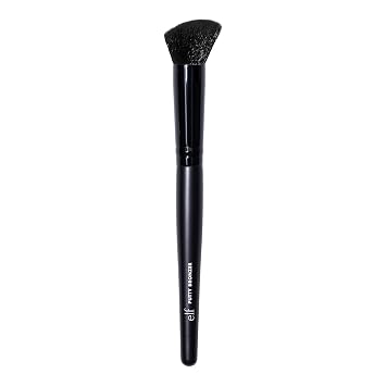e.l.f. Brocha para bronceador de masilla, brocha de maquillaje angular para contorno y resaltado, hecha para el bronceador de masilla e.l.f., aplicación sanitaria impecable