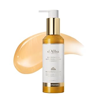 d'alba Piedmont Limpiador en crema con aceite de retorno de trufa blanca, cuidado de la piel vegano, limpiador fácil de un paso para eliminación de sebo y maquillaje, limpiador hidratante para pieles