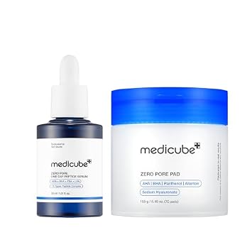 medicube Daily Zero Pore Reset Duo: Zero Pore 10 Peptide Serum and Zero Pore Pads 2.0 | Cuidado de la piel coreano, rutina de cuidado de la piel, Set de cuidado de la piel