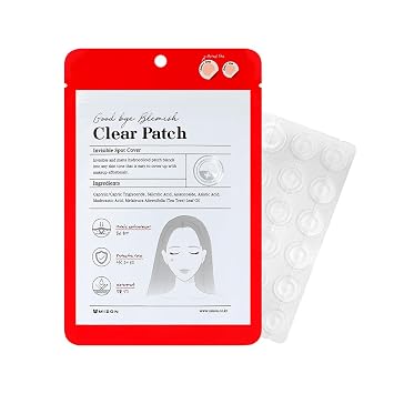 MIZON Parche transparente Good Bye Blemish Invisible Coreano para acné que cubre espinillas, impermeable, no se seca, cubierta fina, excelente adherencia de la piel (44ea)