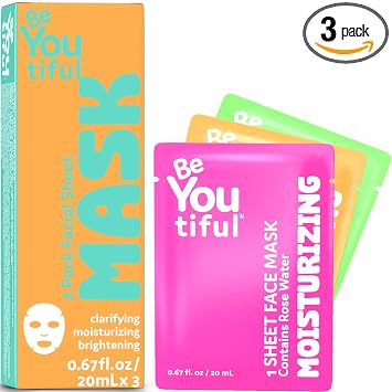BeYoutiful Hydrating Face Mask Spa Set For Kids and Teens, Skin Care Facial