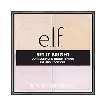 e.l.f. Set it Bright Powder Quad, ligero, mediano