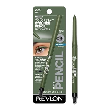 Revlon ColorStay Lápiz delineador de ojos impermeable, 206 Jade, 0.01 onzas