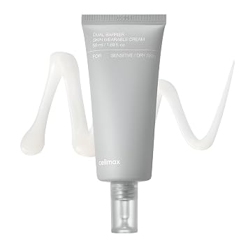 celimax Crema de Doble Barrera Skin Wearable | Crema Hidratante Facial de Larga Duración con Ceramidas, Ácido Hialurónico, Hidratante, Humectante, Calmante, Reparadora, Crema de Día y Noche, 1.7 fl oz