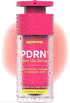 Apparent. PDRN - Suero de ADN de salmón | Suero PDRN coreano 1% o 10,000 PPM | Suero peptídico rosa para rostro con colágeno y ácido hialurónico | Hidratante, antienvejecimiento y abundante brillo de