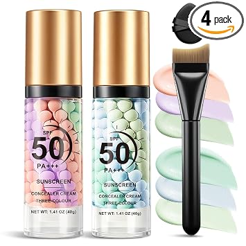 Maquillaje facial de imprimación correctora de color 2PCS