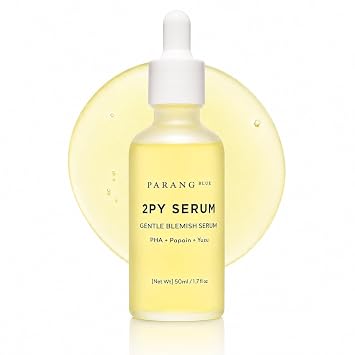 Suero facial suave para pieles sensibles, exfoliante, PHA, papaína, yuzu/calmante, cica, aloe/hidratante, pantenol, péptidos, suero Parang Blue 2PY, cuidado de la piel coreano K-Beauty, 1.7 onzas