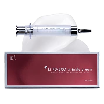 ki PD-EXO crema antiarrugas 0.33 onzas líquidas – Crema facial coreana antienvejecimiento con exosomas dobles y PDRN, adenosina, 8 péptidos y ácido hialurónico para reafirmar, hidratar y cuidar las arrugas