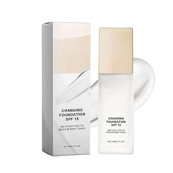 Base que cambia de color para piel madura, base líquida