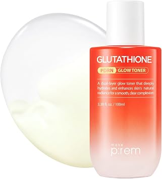 Make P:REM Tónico brillante de glutatión PDRN, antioxidante con fórmula de doble capa de humedad y suavizado para pieles sensibles, cuidado de la piel coreano, 3.38 fl oz, 3.4 fl oz