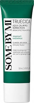 SOME BY MI Truecica Aqua Calmante Protector solar SPF 50+ PA++++ 1.69 fl oz – Protector solar químico ligero hidratante facial protector solar facial sin fundición blanco coreano cuidado de la piel