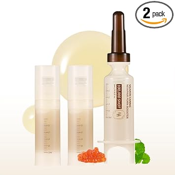 HEVEBLUE Salmon Caring Centella New Pair PDRN Booster 100,000 Shot Essence (2ea) - Salmon PDRN, restaura y rejuvenece, refina la textura de la piel, baja irritación, cuidado de la piel coreano, K-Beauty