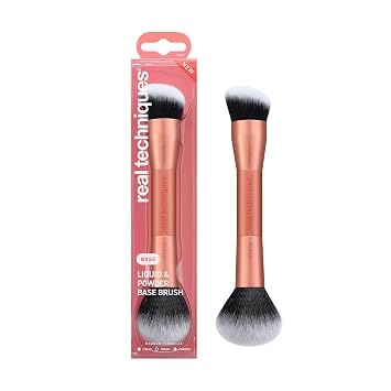 Real Techniques Cepillo base líquido y polvo, brocha de maquillaje para