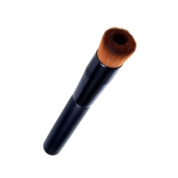 Cepillo de cara cóncava para base líquida, aplicador de brochas de maquillaje (1 cepillo cóncavo)