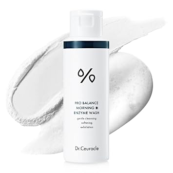 Dr.Ceuracle Pro Balance Enzyme Powder Face Wash - Jabón facial de enzima natural coreano de día y noche para limpieza profunda de poros, eliminación de sebo, cuidado de equilibrio de la piel con pH