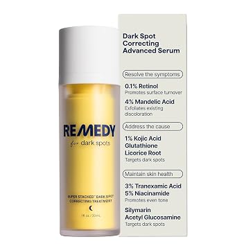 REMEDIO para manchas oscuras, suero avanzado corrector de decoloración con