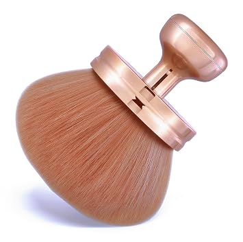 Cepillo de maquillaje corporal extra grande autobronceador para cara, 3 pulgadas de ancho, cepillo de mezcla autobronceadora para piernas, mezcla de bronce sintético suave que garantiza una base impecable Litchigonzhu