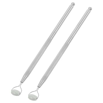 Jade Eye Massager Nose Corrector Facial Roller 2pcs for Skin Care