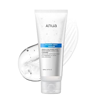 ANUA Limpiador en Gel Hidratante Suave, Ácido Hialurónico, Squalane, Ceramida, Limpiador Facial Coreano Espumoso, Equilibrio del pH, Lavado Facial Hidratante Diario, Cuidado de la Piel Coreano (150ml