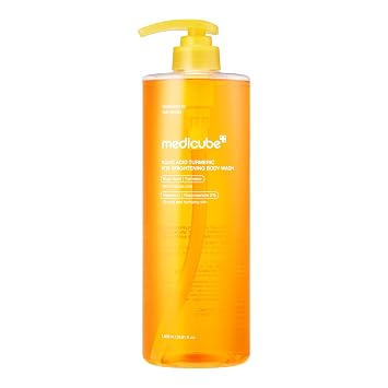 medicube Jabón corporal iluminador de cúrcuma con ácido kójico, 33.81 onzas