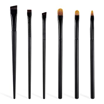 6 Pcs Flat Concealer Brush Set, Angled Eyeliner Brush Set