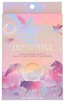 Pacifica Eyeshadow Palette – Animal Magic with Colorful Blendable Shades, Highly Pigmented Mineral Eyeshadow, Talc-Free, Vegan & Cruelty-Free, 0.89 oz (28 Shades)