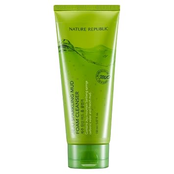 Nature Republic Limpiador de espuma de barro espumoso Jeju, 5.29 oz