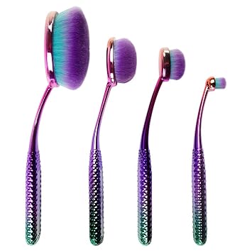 Royal & Langnickel Moda - Juego de brochas prismáticas para perfeccionar la cara, 4 piezas