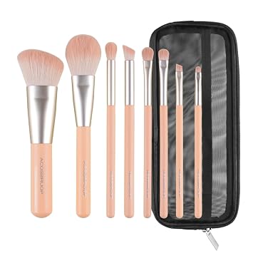 Juego de brochas de maquillaje, 8 brochas cosméticas con estuche de delicadeza