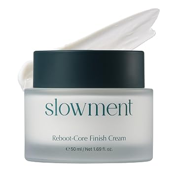 Reboot-core Finish Cream - Crema facial hidratante con péptidos para piel seca y envejecida, soporte de barrera, acabado reafirmante y brillante, cuidado de la piel coreano, 1.7 fl oz