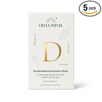 OD'LUMIVIE Mascarilla hidratante en hoja | Mascarilla restauradora Dendrobium | Cuidado de la piel coreano | 5 máscaras