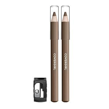 COVERGIRL - Relleno fácil de cejas + lápiz de cejas definido, sacapuntas incluido, fórmula mezclable, de larga duración, profundamente pigmentada, 100% libre de crueldad animal
