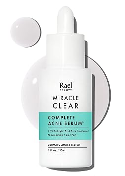 Rael Miracle Clear Serum con ácido salicílico, niacinamida, zinc (1 fl oz)
