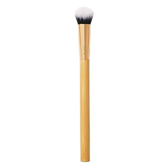tarte Cepillo corrector de patas: aplicación sin esfuerzo para corrector para cubrir ojeras y decoloración con cobertura de manchas mezclable para maquillaje líquido o en polvo, vegano y libre de crueldad animal