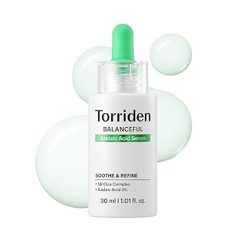 Torriden BALANCEFUL Azelaic Acid Serum 30ml | Blemish Redness Relief, Pore & Sebum Control for Sensitive Skin| Azelaic Acid 9%, 5D Cica Complex | Korean Skincare | Facial Serum