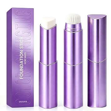 2 barras de base Facelove, barra de base que cambia de rostro, barra de base 2 en 1 que cambia de color, hidratante, de larga duración, ligera base corrector mate en barra