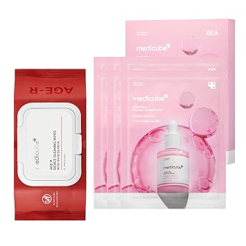 medicube Modo de máscara y dispositivo Clean Duo: toallitas limpiadoras de dispositivos y máscara PDRN