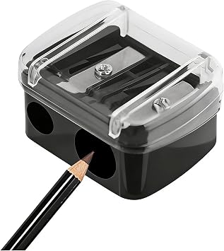 Sacapuntas delineador de ojos, sacapuntas para lápiz, lápiz de maquillaje, agujeros dobles