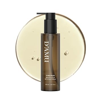 D'AMU Limpiador de aceite a espuma - Limpiador profundo de poros con Vita 5X y Biolacto para piel sin poros, eliminación de maquillaje y exfoliación suave, cuidado de la piel coreano, 5.07 onzas