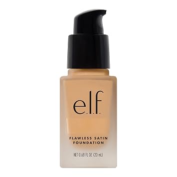 e.l.f. Base de acabado impecable, mejora el tono de piel irregular, ligera, cobertura media y semimate, vegana y libre de crueldad, Buff, 0.68 onzas líquidas (20mL)